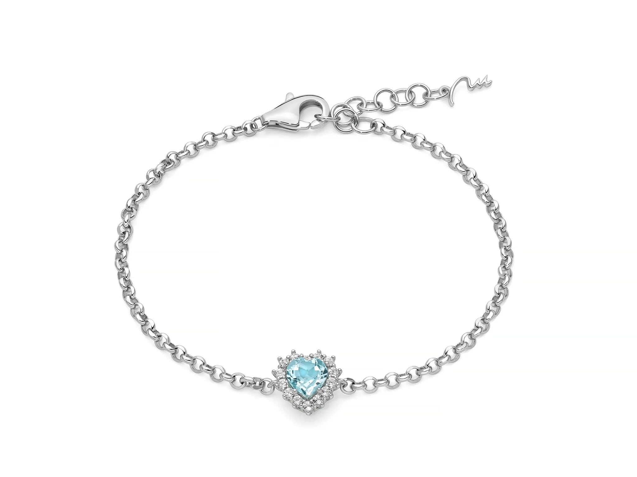 Miluna Bracciale Gemma del Cielo a cuore piccolo