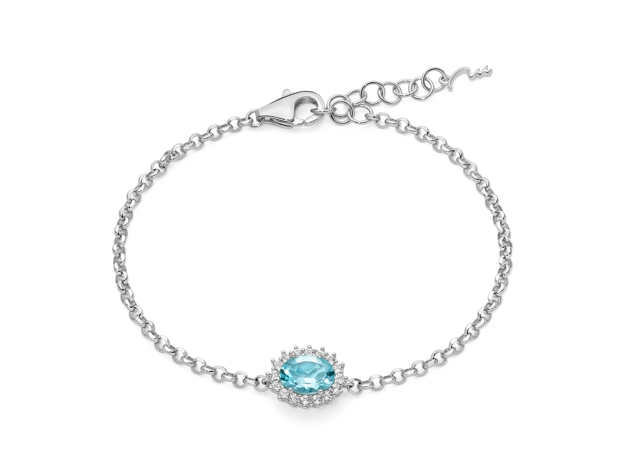 Miluna Bracciale Gemma del Cielo ovale piccolo