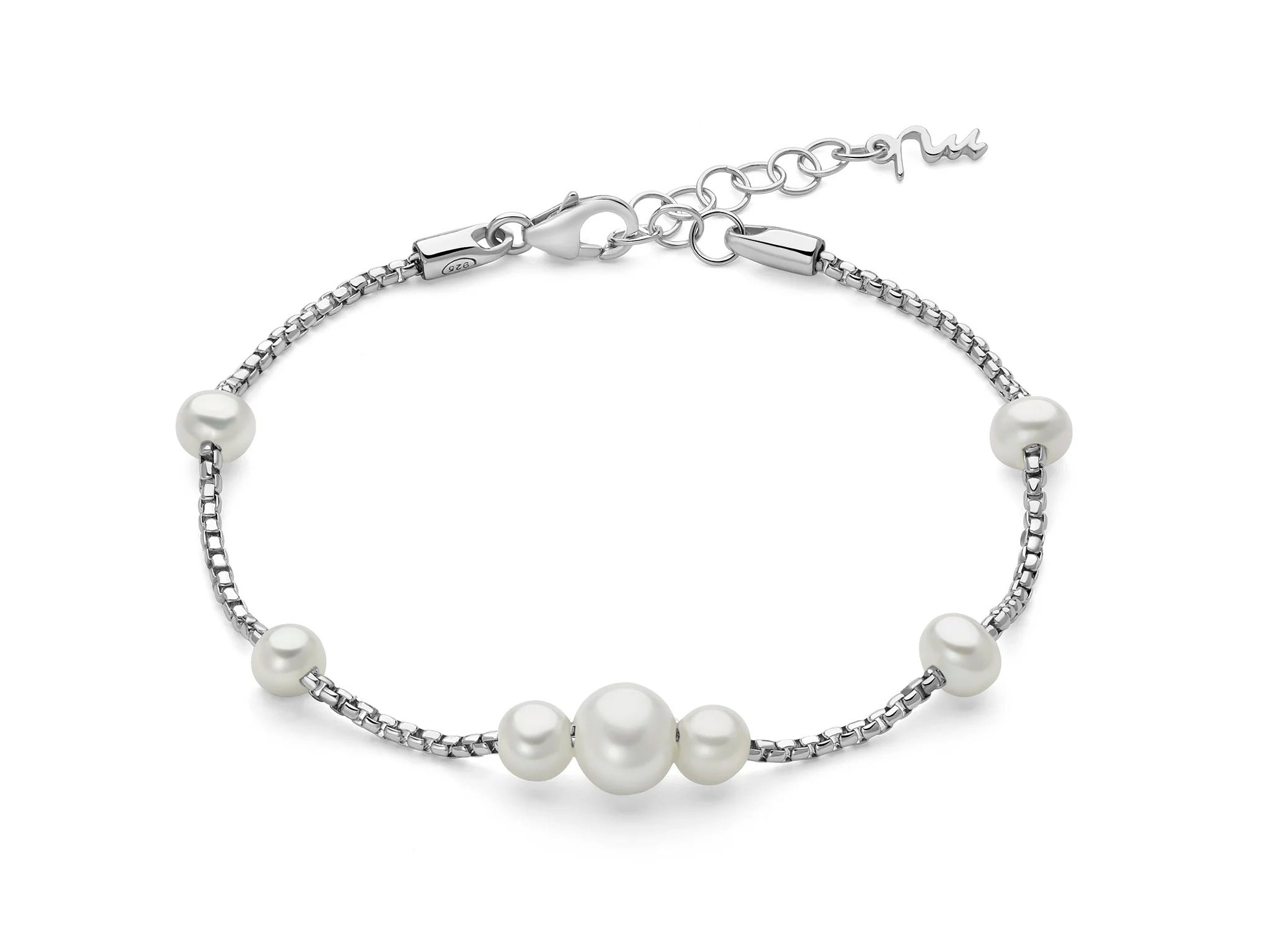 Miluna Bracciale in argento con perle Oriente