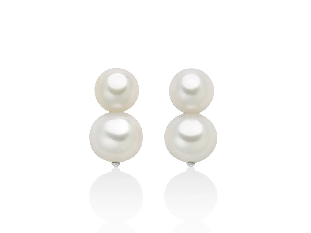 Miluna Orecchini in argento con perle Oriente
