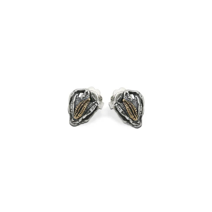 Mandile - Orecchini bottone argento 925 e bronzo