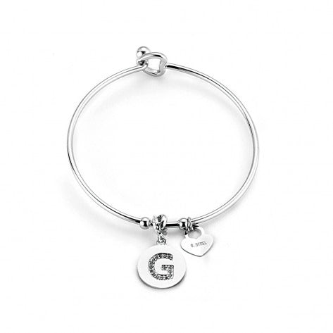 Bracciale rigido con iniziale