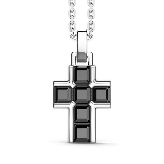 Collana con croce e spinelli collezione insigne