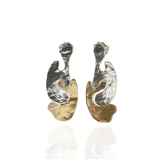 Orecchini pendenti Puzzle argento 925 e bronzo - ORA091 Mandile