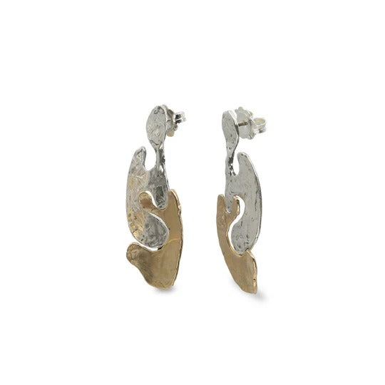 Orecchini pendenti Puzzle argento 925 e bronzo - ORA091 Mandile