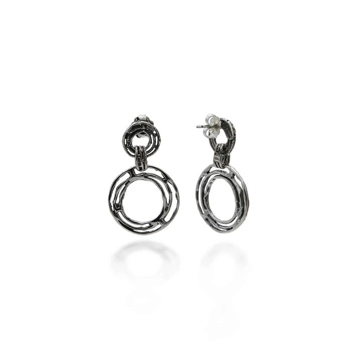 Orecchini pendenti Cerchi argento 925 - ORA027b Mandile