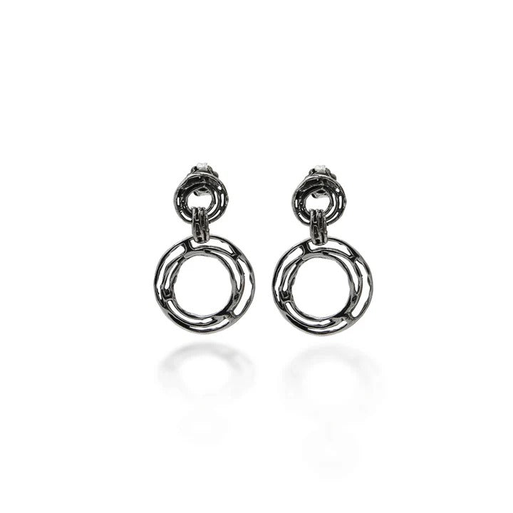 Orecchini pendenti Cerchi argento 925 - ORA027b Mandile