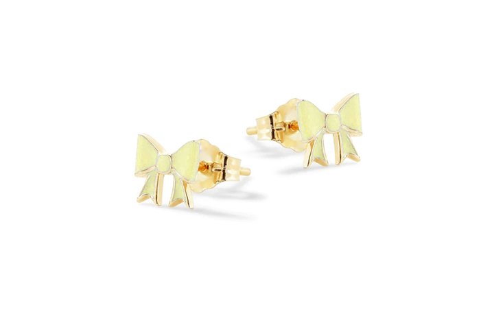Orecchini Fiocchetti Gialli Argento - NANAN