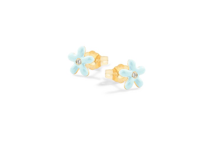 Orecchini Margherite Azzurre Argento - NANAN