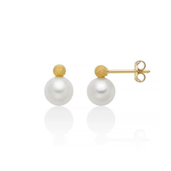 Orecchini MILUNA in oro giallo 9 kt e perla