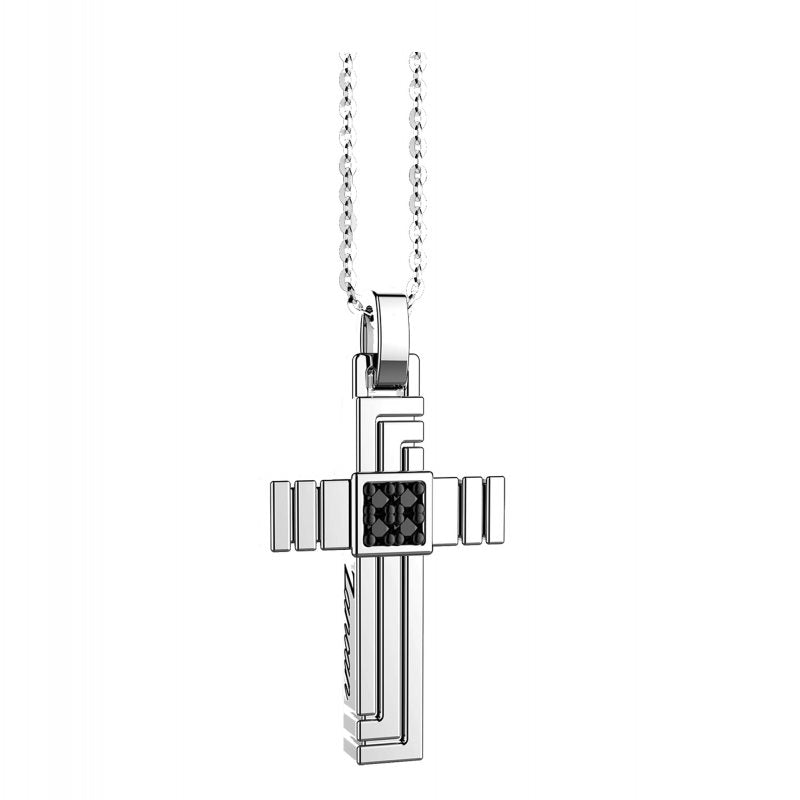 Collana con croce e spinelli Zancan