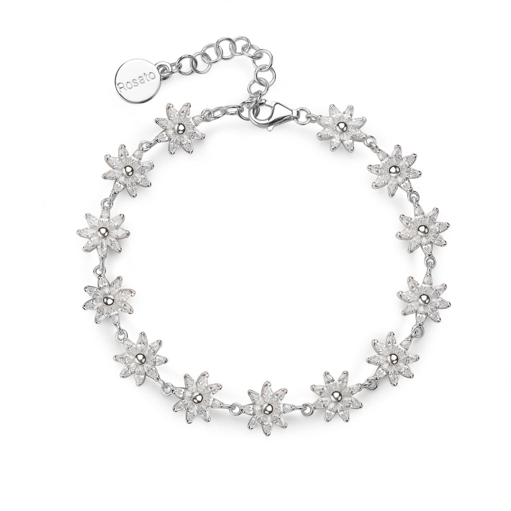 Bracciale morbido fiori - Rosato